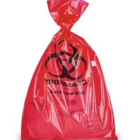 BIOHAZARD disposal bags, red, 110 L, PP, 50 µm, 700 x 1100 mm, 75 unit(s)