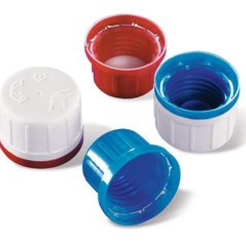 Tamper-evident cap, blue, , with conical seal, 32 mm thread, 10 unit(s)