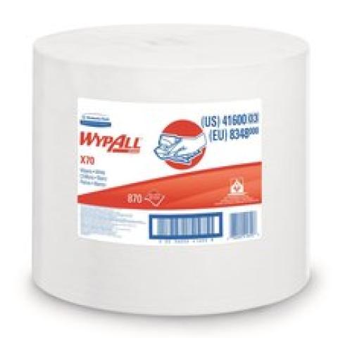 WYPALL® X70 reusable wipes , 1-ply, white, one roll, 420 x 380 mm, 1 unit(s)