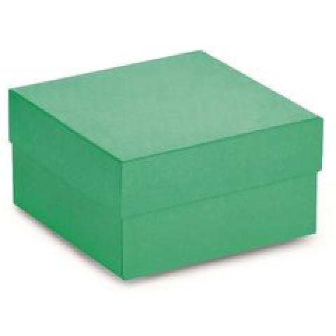 ROTILABO® cardboard cryo boxes, green, Waterproof, L 133 x W 133 x H 50 mm