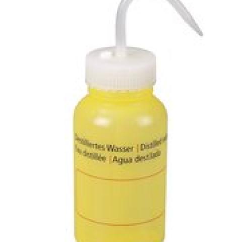Wash bottle with venting valve, LDPE, distilled water, 500 ml, 1 unit(s)