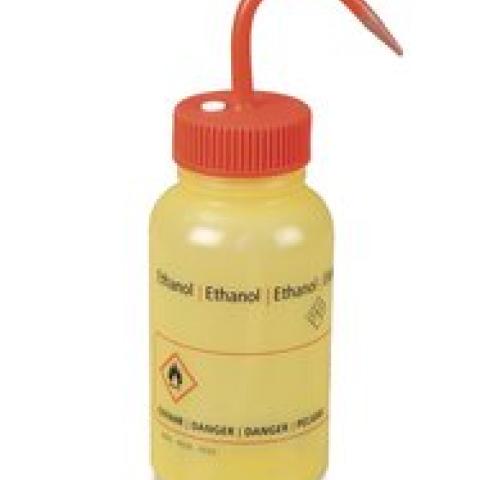 Wash bottle with venting valve, LDPE, ethanol, 500 ml, 1 unit(s)