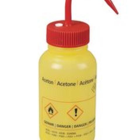 Wash bottle with venting valve, LDPE, acetone, 500 ml, 1 unit(s)