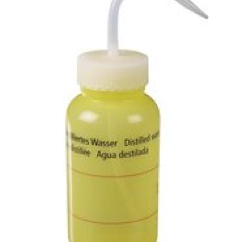 Wash bottle, wide-neck,, LDPE, distilled water, 500 ml, 1 unit(s)