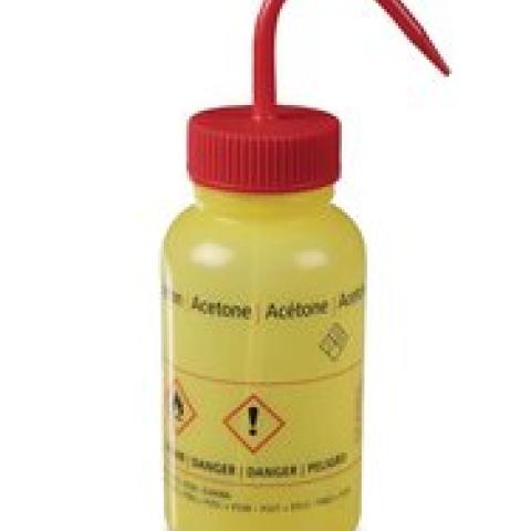 Wash bottle, wide-neck,, LDPE, acetone, 500 ml, 1 unit(s)