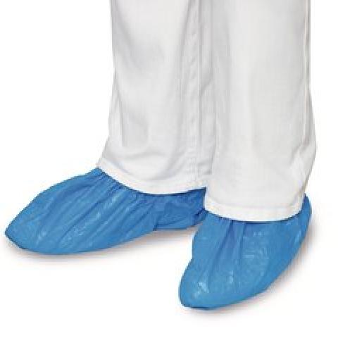 CPE disposable overshoes, premium, anti-slip, blue, 50 unit(s)