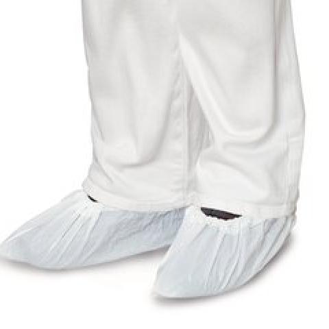 CPE disposable overshoes, premium, anti-slip, white, 50 unit(s)
