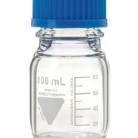 RASOTHERM clear glass screw top bottle, 100 ml, 10 unit(s)