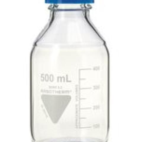 RASOTHERM clear glass screw top bottle, 500 ml, 10 unit(s)