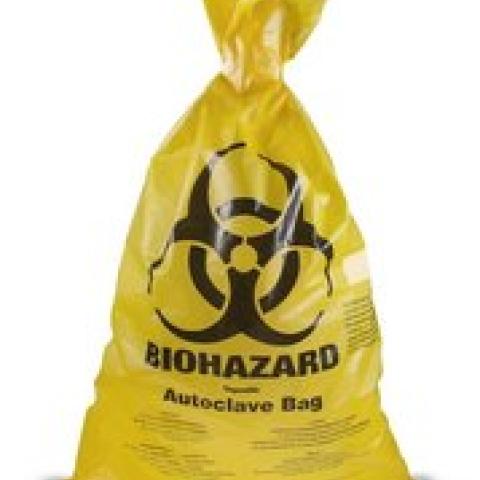 BIOHAZARD disposal bags, yellow, PP, 110 l, 700 x 1100 mm, 350 unit(s)