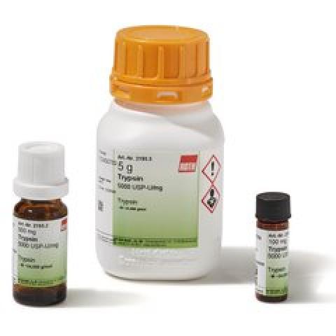 Trypsin, min. 2500 USP-U/mg, cryst., 100 mg, glass