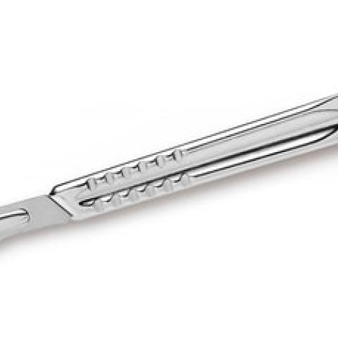 Scalpel, for blade types 10 to 16, steel, chrome-plated, incl. blade type 13