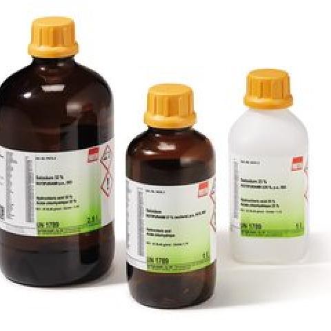 Hydrochloric acid fuming , 37 %, p.a., 1 l, glass