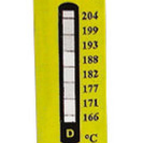Temperature measuring strips -, irreversible, measuring range 166-204 °C