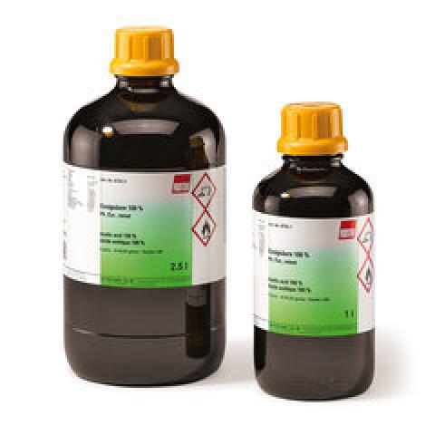 Acetic acid 100 %, Ph. Eur., extra pure, 1 l, glass