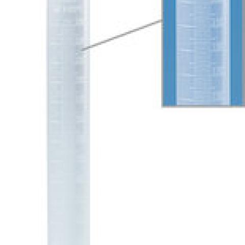 Rotilabo®-tall measuring cylinder, PP, 50 ml, H 200 mm, subdivision 1.0 ml