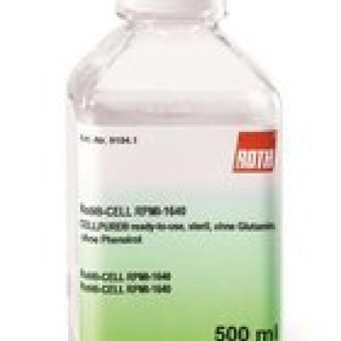 ROTI®CELL RPMI-1640, sterile, w/o glutamine, w/o phenol red, 500 ml, plastic