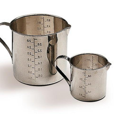 Rotilabo®-measuring beaker, stainless steel 18/10, cylindric, 4.0 l, 1 unit(s)