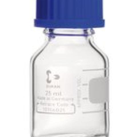 Screw neck bottles, DURAN®, transparent, with PP cap, 25 ml, 10 unit(s)