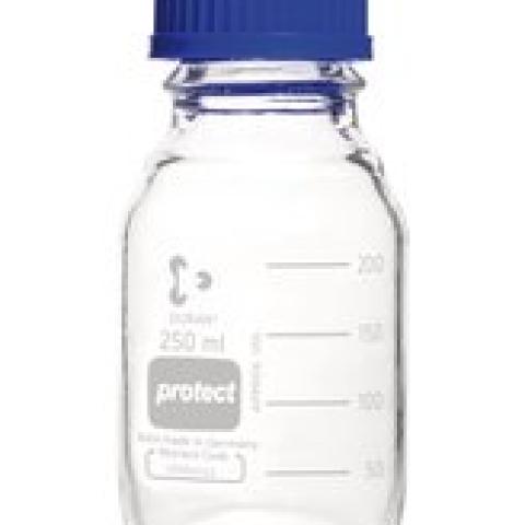 Screw top bottles, DURAN® Protect, w. pouring spout ring and cap, PP, 250ml