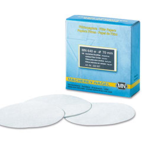 Filter papers-Round filters, MN 640 d, slow filtering, Ø 70 mm, 100 unit(s)