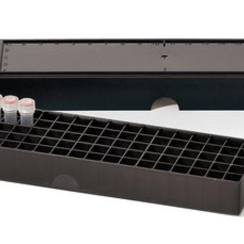 Rotilabo®-storage box, slim version, PP, noir, for tubes 0,5 to 2 ml, 1 unit(s)