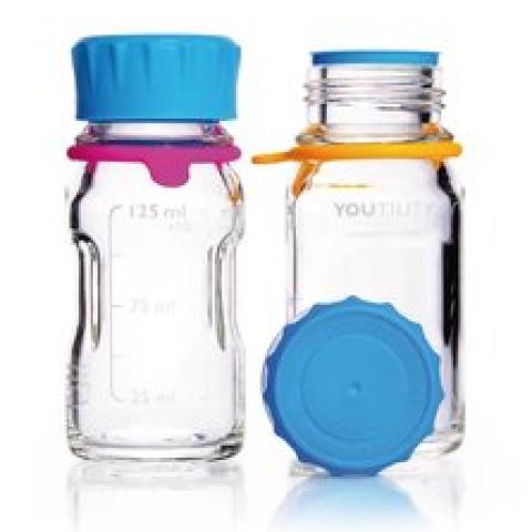 DURAN® YOUTILITY laboratory bottles, clear glass, 125 ml, GL 45, 4 unit(s)