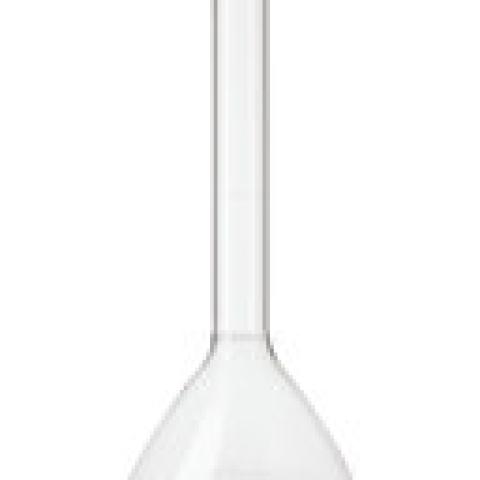 DURAN®-volumetric flask, cl. A,, indiv. cert., 1l, 29/32, blue graduation