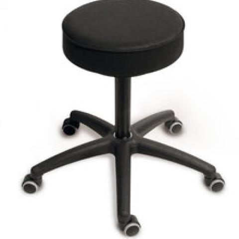 Swivel stool, padded, seat black, 1 unit(s)