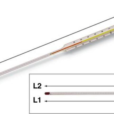 Straight stem thermometer, L 340 mm, -30 to +50 °C,, 1 unit(s)
