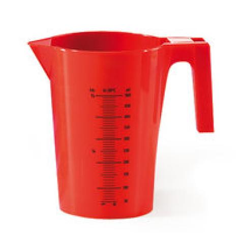 Measuring beaker made of PP, 500 ml, red, 1 unit(s)