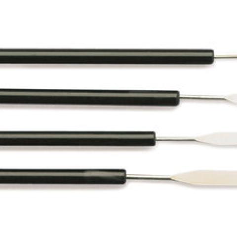 Micro-spatula set, stainless steel 18/10, 4 pieces, L 160 mm, W 3 - 6 mm, 1 set