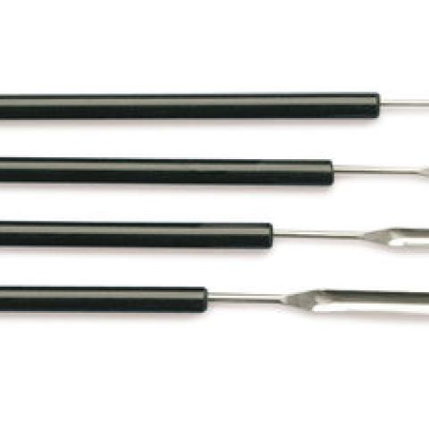 Micro-powder spatula set, 4 pieces, st. steel 18/10, L 160 mm, W 3 - 6 mm, 1 set