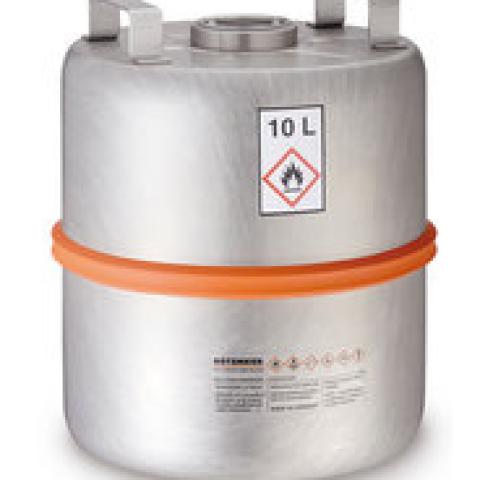 Safety collection container without, levelindicator, stainl. steel, 10 l
