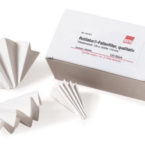 Rotilabo®-folded filters, type 113P, cellulose, Ø membrane 185 mm, 100 unit(s)