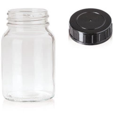 Wide mouth jars with screw cap, clear glass, 50 ml, 85 unit(s)