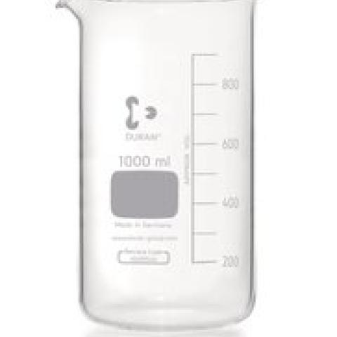 Glass beaker, high form, DURAN®, with graduation and spout, 1000 ml, 1 unit(s)