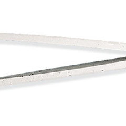 Plastic forceps, corrugated tips, white, length 112 mm, 1 unit(s)