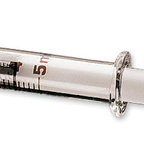 Glass syringe, borosilicate glass, metal cone, Luer-Lock-fitting, 2 ml