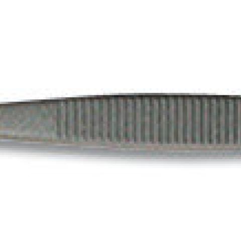 Forceps with PTFE-coating, pointed, stainless steel, black, length 130 mm
