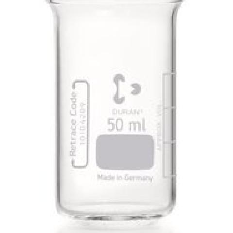Beaker without spout, 50 ml, Ø 38 x H 70 mm, 10 unit(s)