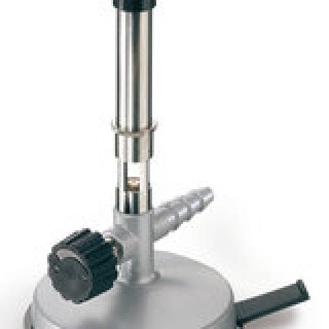Laboratory gas burner w. sucker on base, needle valve, natural gas, acc. Bunsen