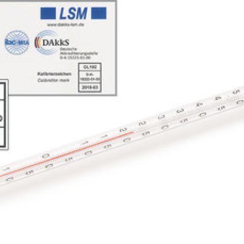 Thermometer, -10 to +100, graduation 0,5 °C, with DAkkS-certific., 1 unit(s)