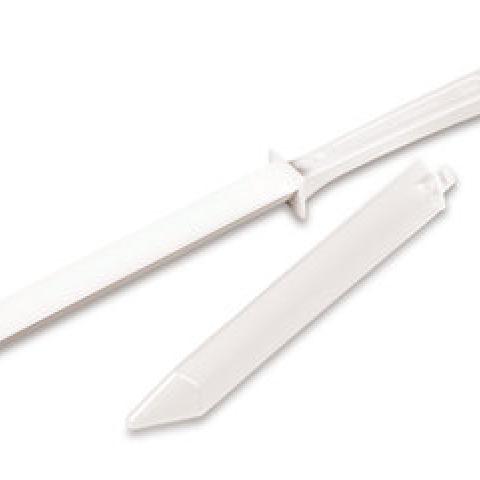 Sample spatula SteriPlast®, L 268 mm, PS, white, sterile, with lid, 10 unit(s)