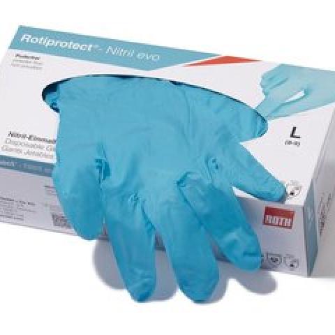 Rotiprotect®-Nitril evo dispos. gloves, non-powdered, size S (6-7), 100 unit(s)