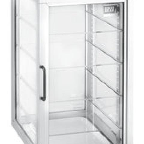 Star-desiccator, acryl, aluminium frame, 4 variably shelves, 1 floor pan, 45 l