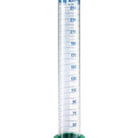 Cl. A measuring cylinders, blue markings, DURAN®, tall, foot of HDPE, 25 ml