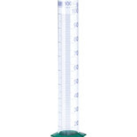 Cl. B measuring cylinders, blue markings, DURAN®, tall, foot of HDPE, 500 ml