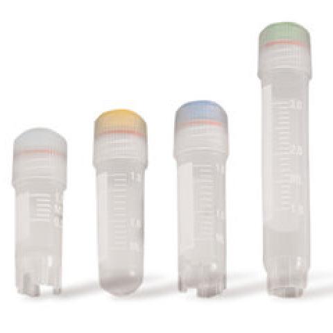 Cryo-vials, w. outer thread, PP, sterile, lip-/silicon seal, L 48 mm, 2 ml