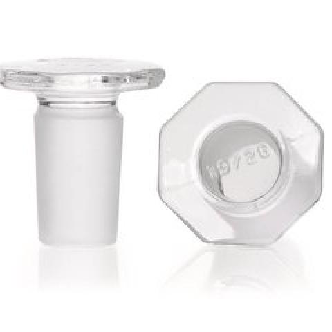 Glass-stoppers, solid, DURAN®, octagonal, standard ground joint 19/26
